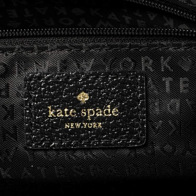 Pre Owned Kate Spade Black Leather Wellesley Kory Work Tote