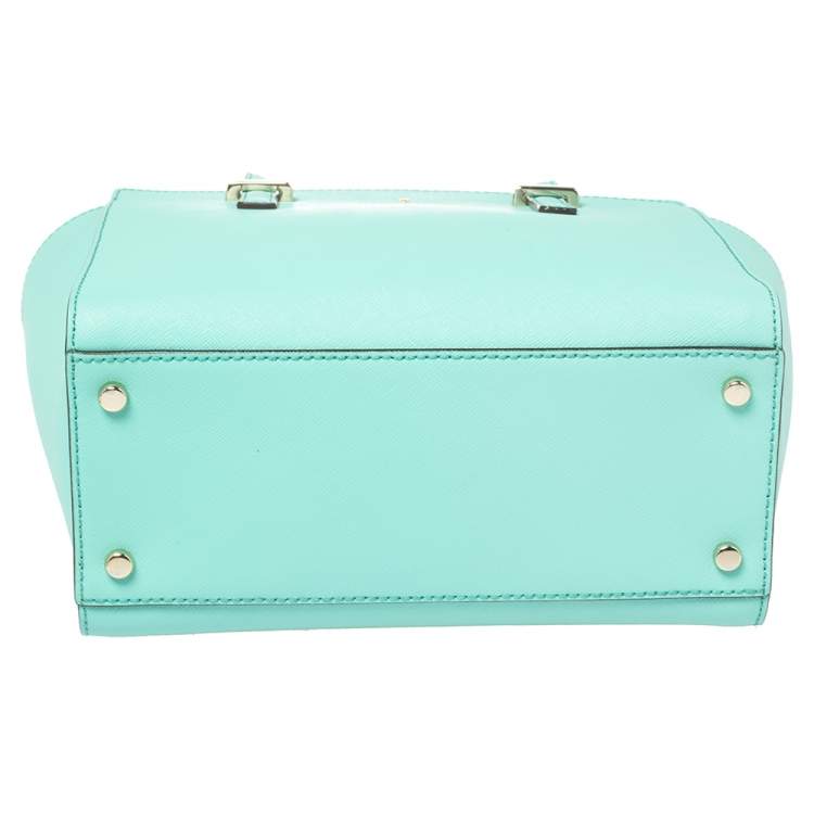 Pre Owned Kate Spade Green Leather Small Cedar Street Hayden Satchel
