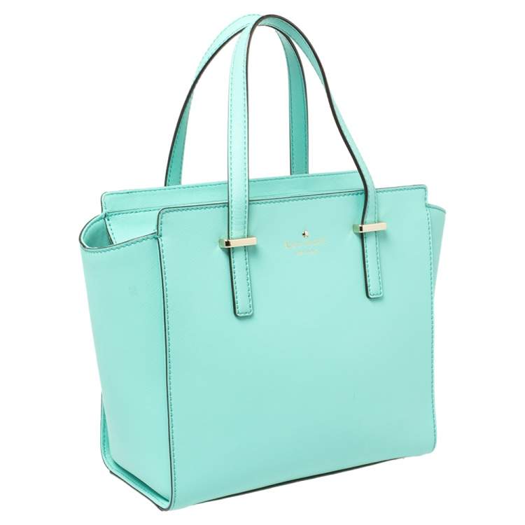 Pre Owned Kate Spade Green Leather Small Cedar Street Hayden Satchel