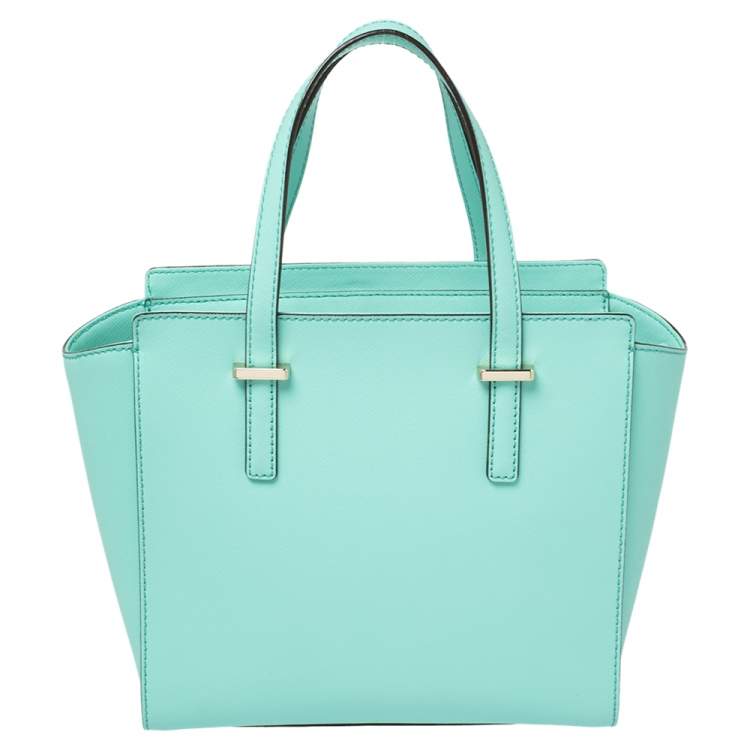 Pre Owned Kate Spade Green Leather Small Cedar Street Hayden Satchel