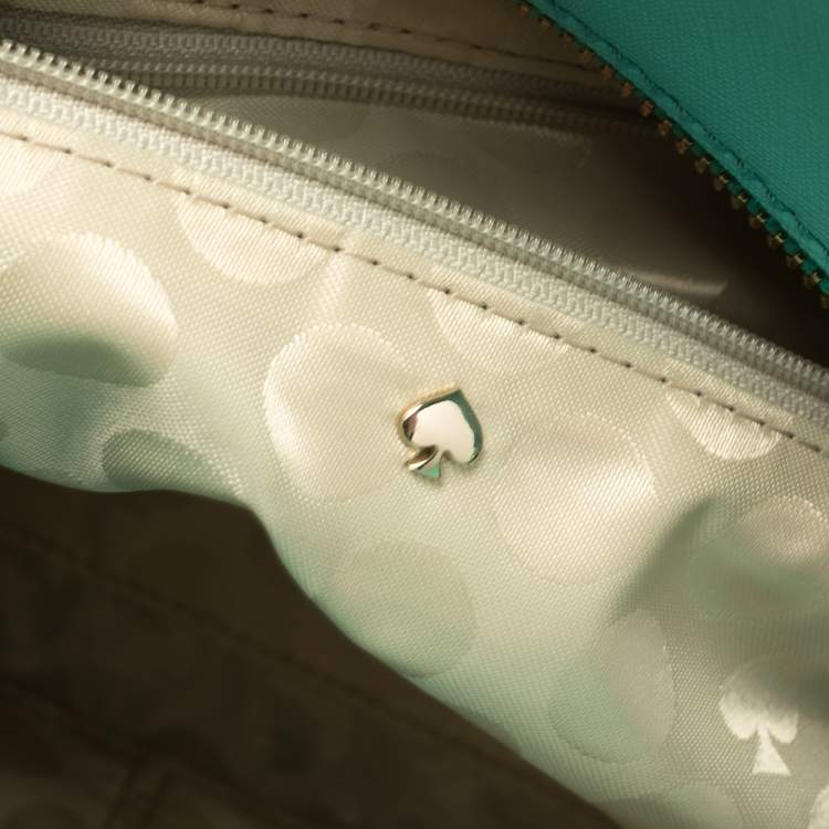 Pre Owned Kate Spade Green Leather Small Cedar Street Hayden Satchel