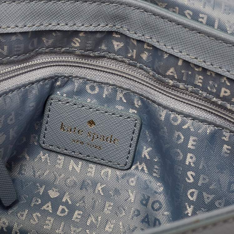 Pre Owned Kate Spade Blue Leather Crossbody Flap Shoulder Bag