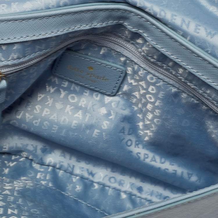 Pre Owned Kate Spade Blue Leather Crossbody Flap Shoulder Bag