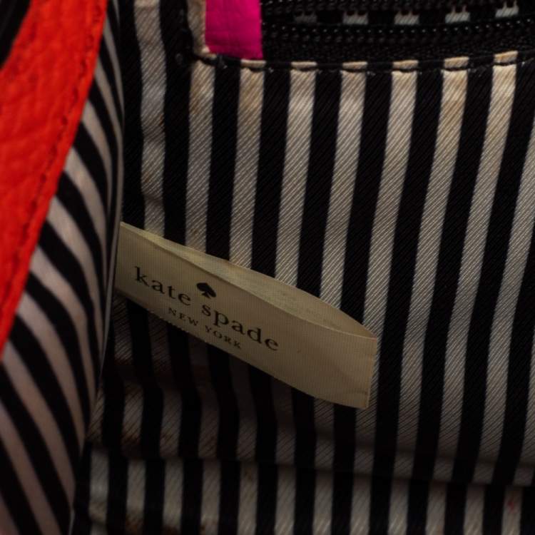 Pre Owned Kate Spade Tricolor Leather Cobble Hill Small Adrien Top Handle Bag