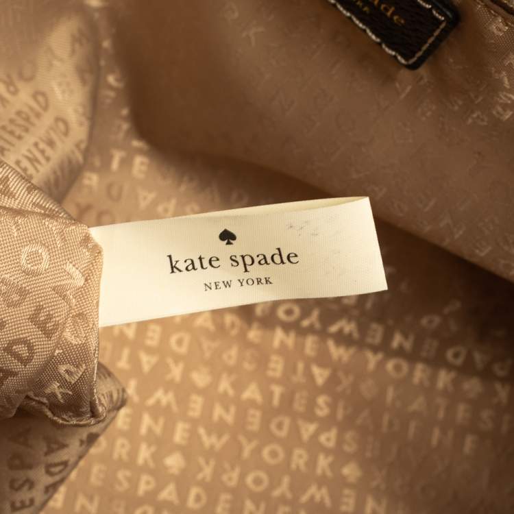 مملوكة مسبقًا Kate Spade Black/Beige Leather Wellesley Rachelle Satchel