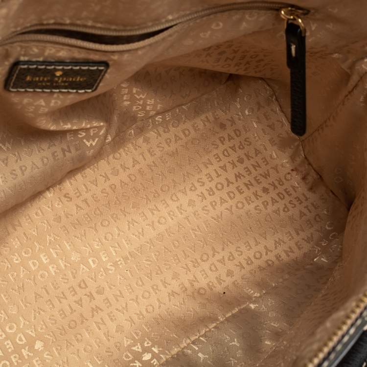 مملوكة مسبقًا Kate Spade Black/Beige Leather Wellesley Rachelle Satchel