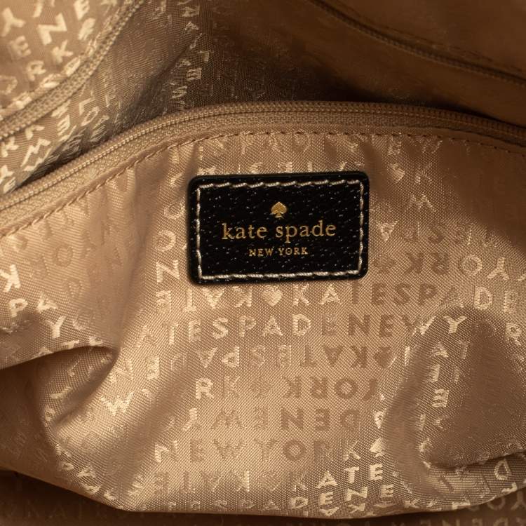 مملوكة مسبقًا Kate Spade Black/Beige Leather Wellesley Rachelle Satchel