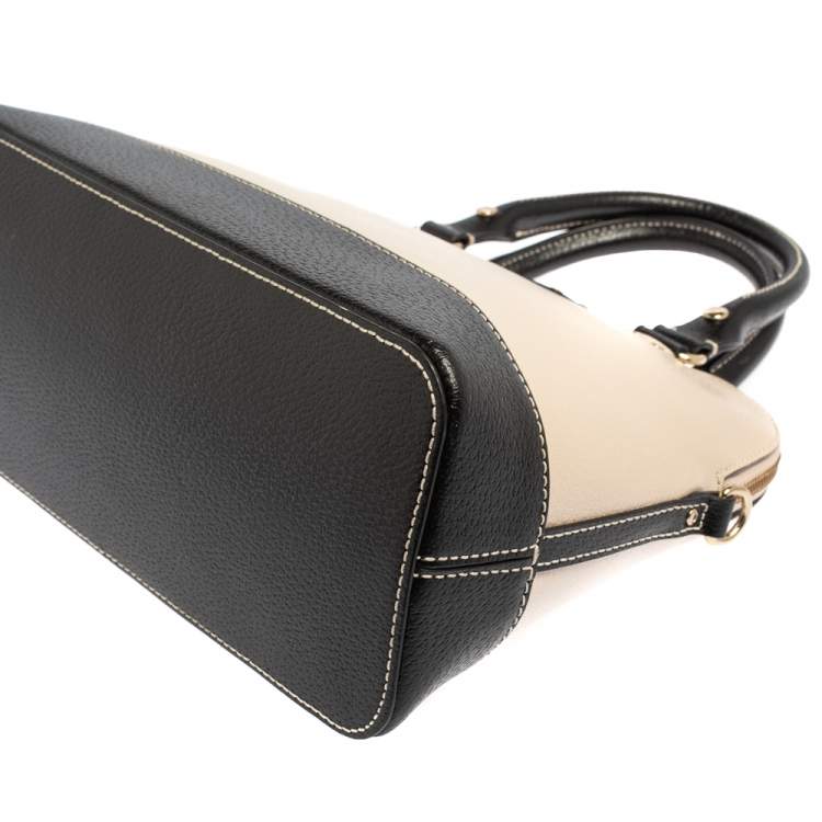 مملوكة مسبقًا Kate Spade Black/Beige Leather Wellesley Rachelle Satchel