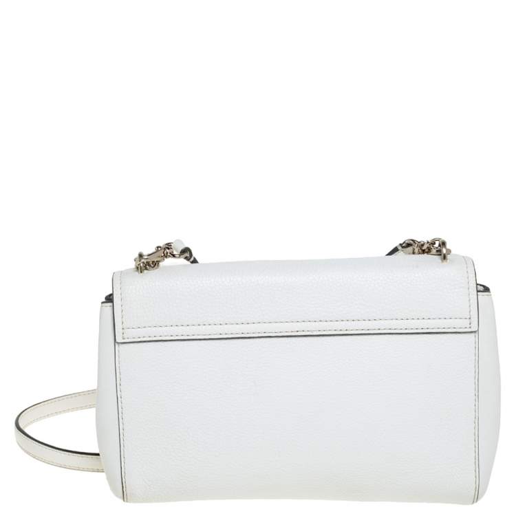 Pre Owned Kate Spade White Leather Laurel Way Greer Shoulder Bag