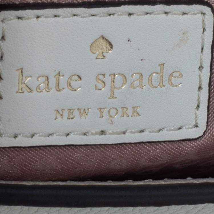 Pre Owned Kate Spade White Leather Laurel Way Greer Shoulder Bag