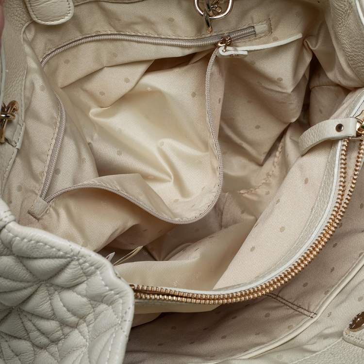 مملوكة مسبقًا Kate Spade Cream Quilted Leather Chain Tote