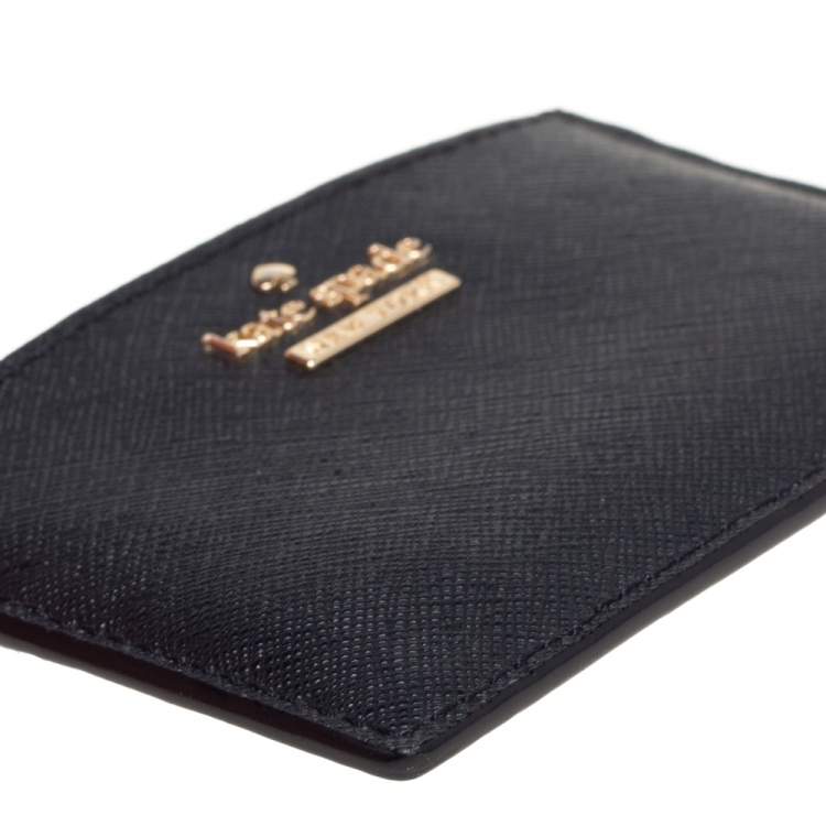 Pre Owned Kate Spade Black Leather Card Holder