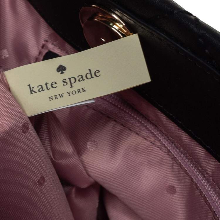 Pre Owned Kate Spade Black Quilted Leather Emerson Place Phoebe Tote