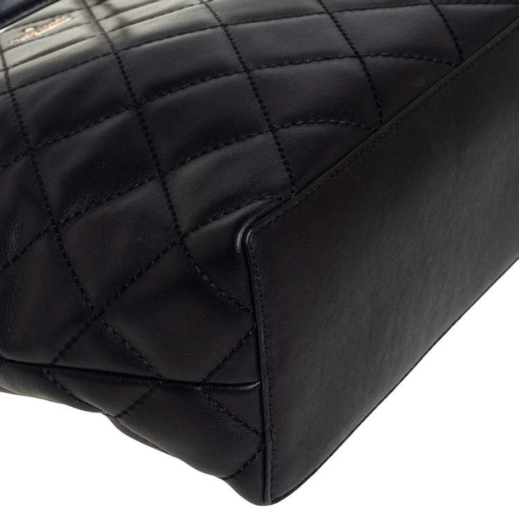 Pre Owned Kate Spade Black Quilted Leather Emerson Place Phoebe Tote