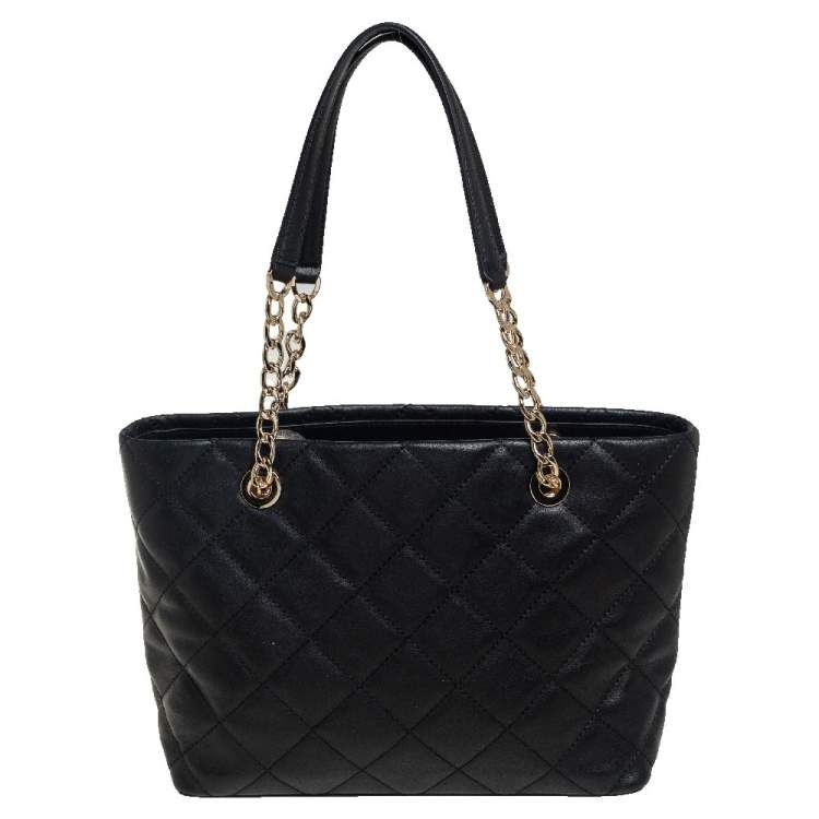 Pre Owned Kate Spade Black Quilted Leather Emerson Place Phoebe Tote
