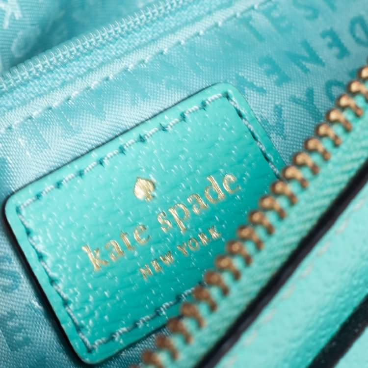 Pre Owned Kate Spade Green Leather Wellesley Rachelle Satchel
