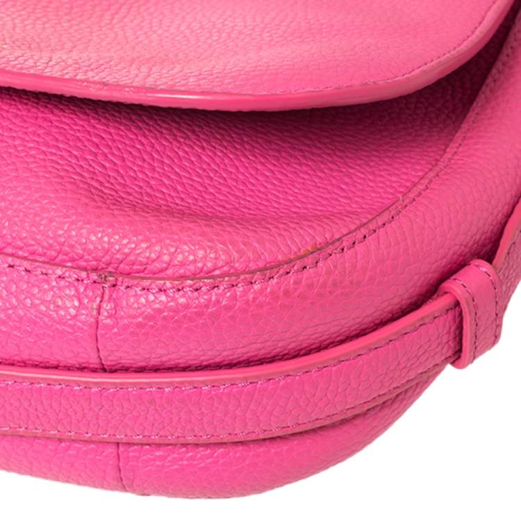Pre Owned Kate Spade Pink Leather Flap Crossbody Bag