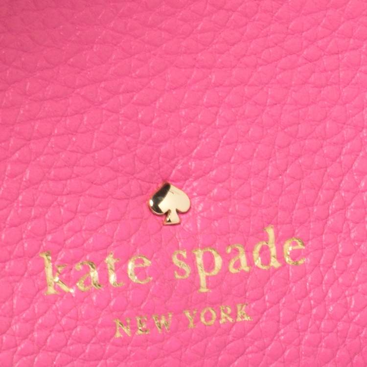 Pre Owned Kate Spade Pink Leather Flap Crossbody Bag
