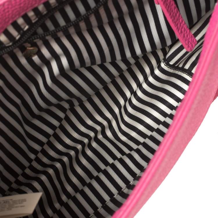 Pre Owned Kate Spade Pink Leather Flap Crossbody Bag