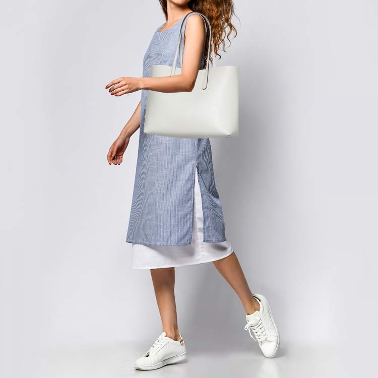 Pre Owned Kate Spade Off White Leather Tote