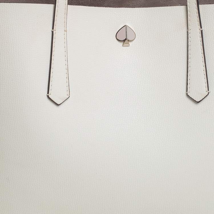 Pre Owned Kate Spade Off White Leather Tote