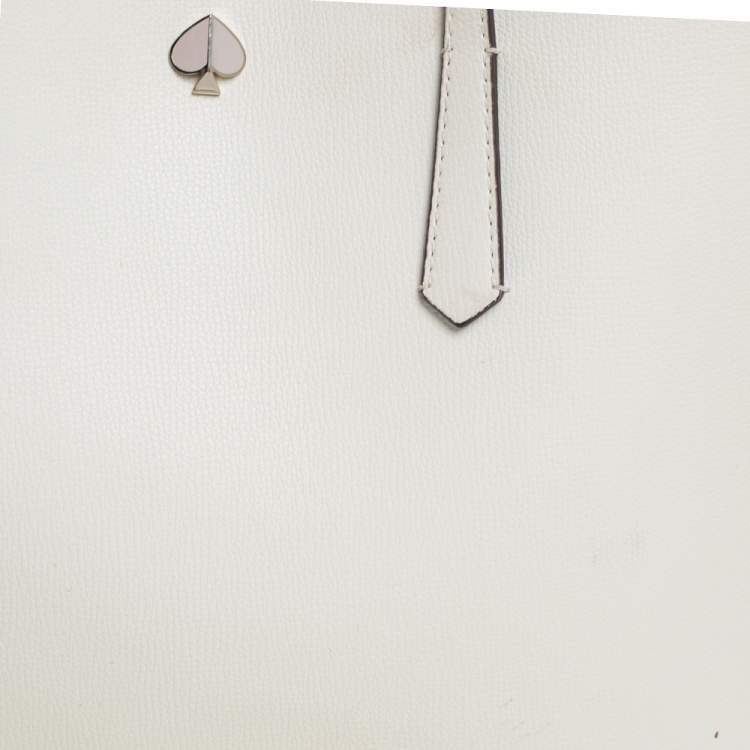 Pre Owned Kate Spade Off White Leather Tote