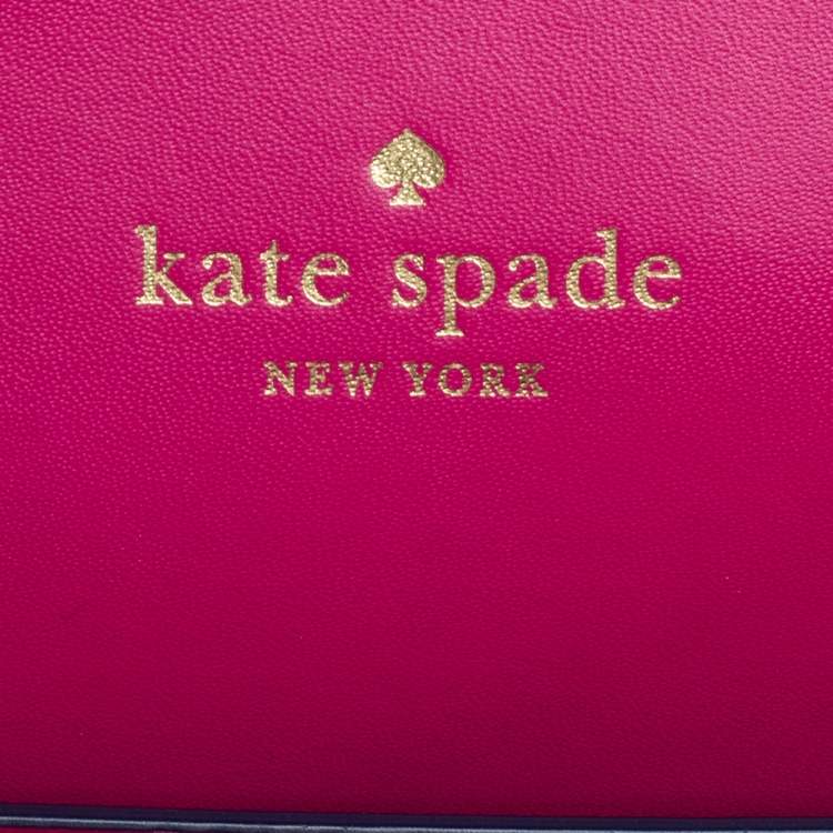Pre Owned Kate Spade Navy Blue Leather Large Arbour Hill Elodie Tote