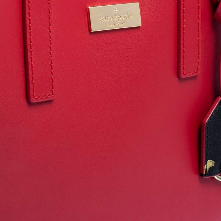 Pre Owned Kate Spade Red Leather Putnam Tote