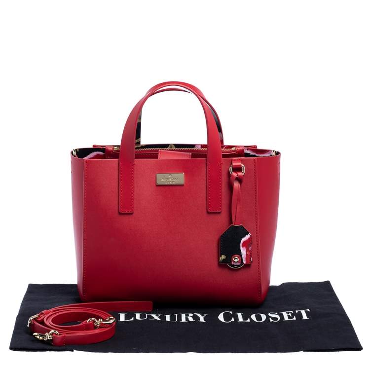 Pre Owned Kate Spade Red Leather Putnam Tote
