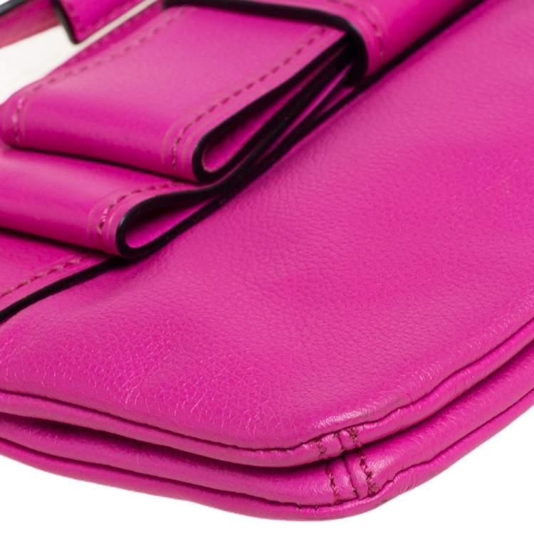 Pre Owned Kate Spade Pink Leather Crossbody Bag