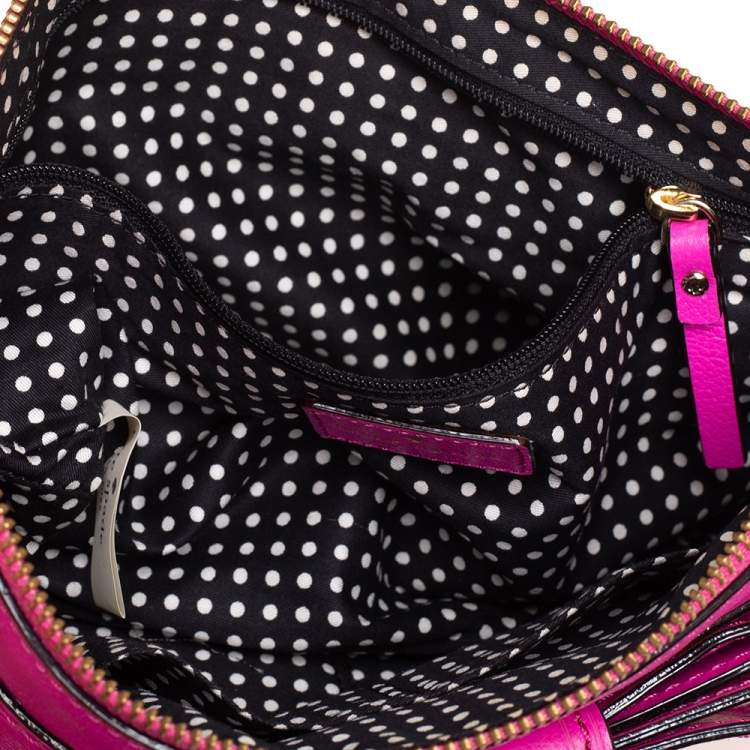 Pre Owned Kate Spade Pink Leather Crossbody Bag