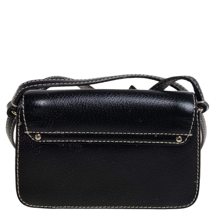 Pre Owned Kate Spade Black Leather Crossbody Bag