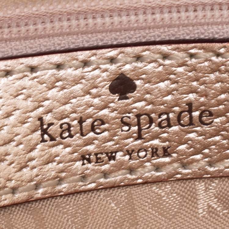 Pre Owned Kate Spade Gold Leather Crossbody Bag