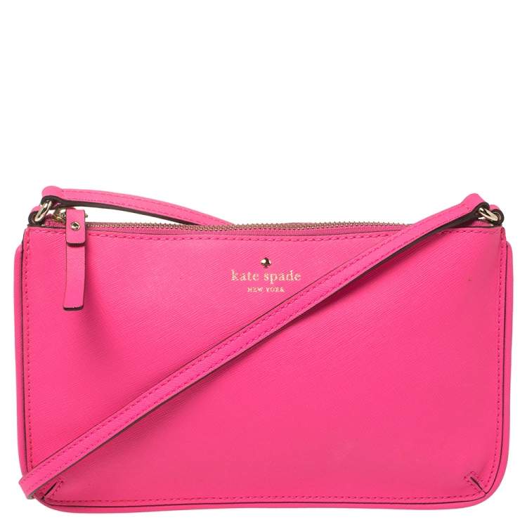 NWT Kate Spade Cedar Street Cami Clutch Bag Pink Metallic Bajarose Crossbody  - Walmart.com