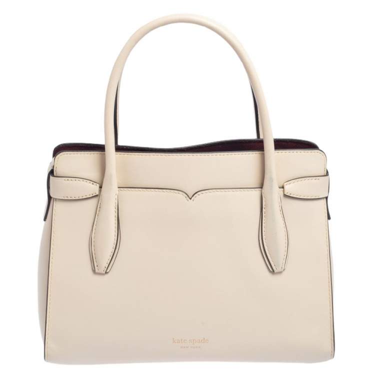 Pre Owned Kate Spade Beige Leather Toujours Tote