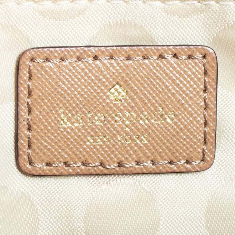 Pre Owned Kate Spade Beige Leather Charlotte Street Satchel