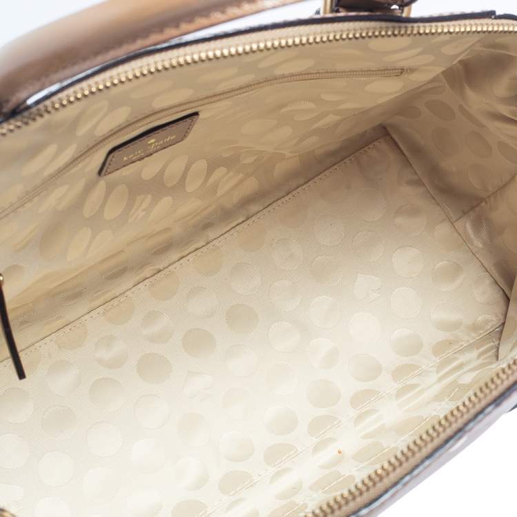 Pre Owned Kate Spade Beige Leather Charlotte Street Satchel