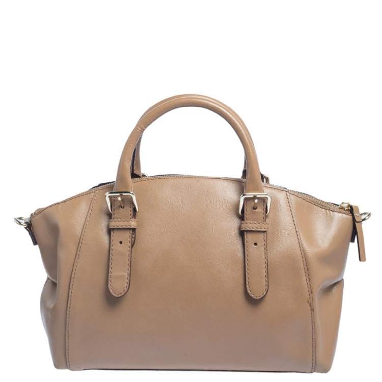 Pre Owned Kate Spade Beige Leather Charlotte Street Satchel