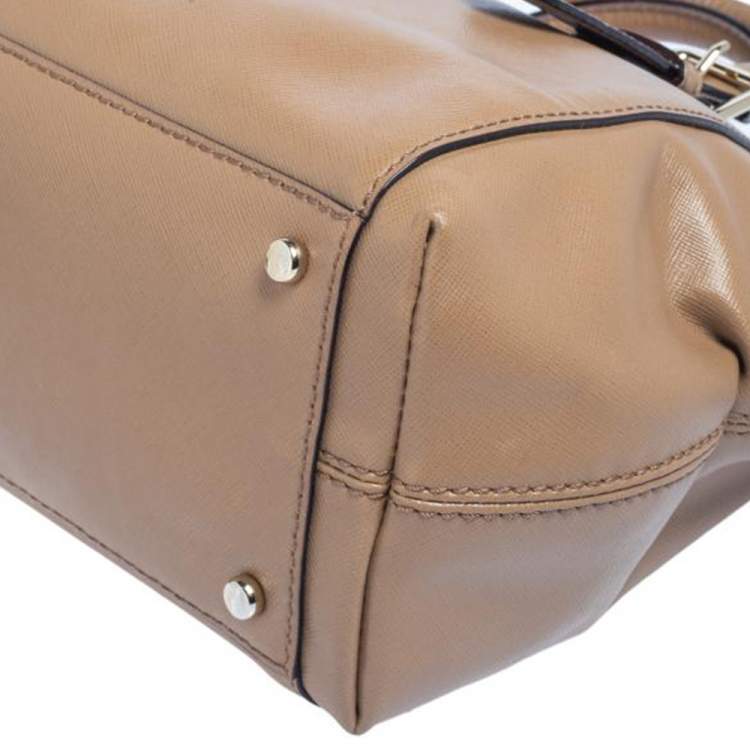 Pre Owned Kate Spade Beige Leather Charlotte Street Satchel