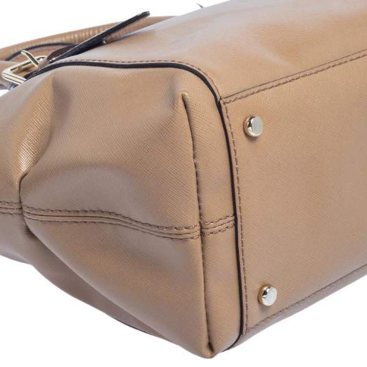 Pre Owned Kate Spade Beige Leather Charlotte Street Satchel