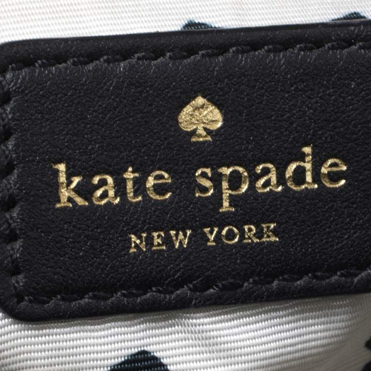 Pre Owned Kate Spade Mint Green/Black Patent and Leather Chelsea Park Gigi Tote