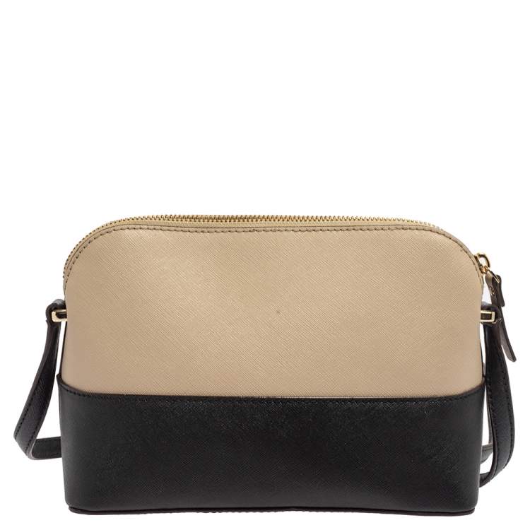 مملوكة مسبقًا Kate Spade Black/Beige Leather New York Cedar Street Mandy Crossbody Bag