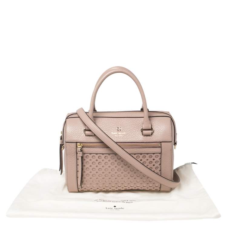 Pre Owned Kate Spade Pink Leather Perri Lane Bubbles Romy Satchel