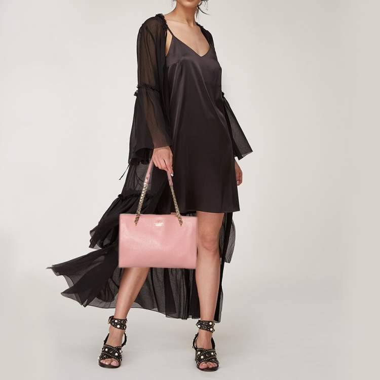 Pre Owned Kate Spade Pink Leather Jordyn Tote