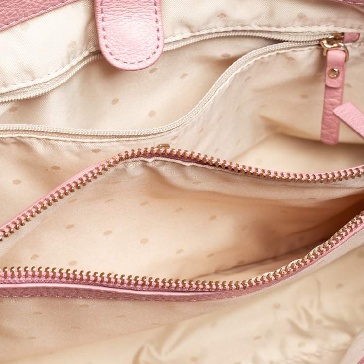Pre Owned Kate Spade Pink Leather Jordyn Tote