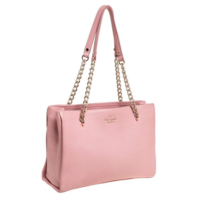 Pre Owned Kate Spade Pink Leather Jordyn Tote