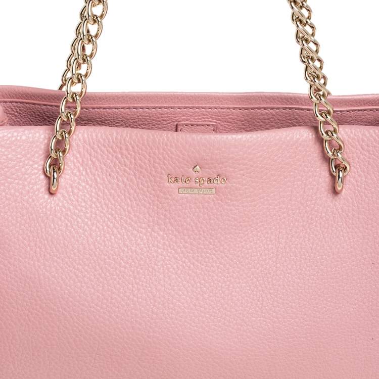 Pre Owned Kate Spade Pink Leather Jordyn Tote