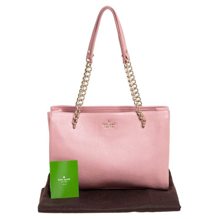 Pre Owned Kate Spade Pink Leather Jordyn Tote