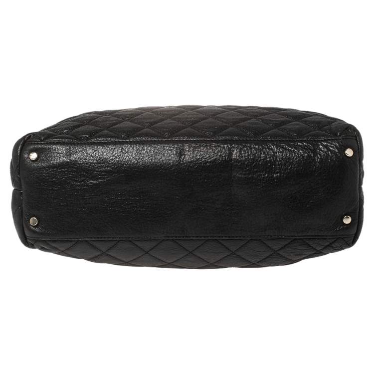 Pre Owned Kate Spade Black Quilted Shimmer Leather Maryanne Shoulder Bag