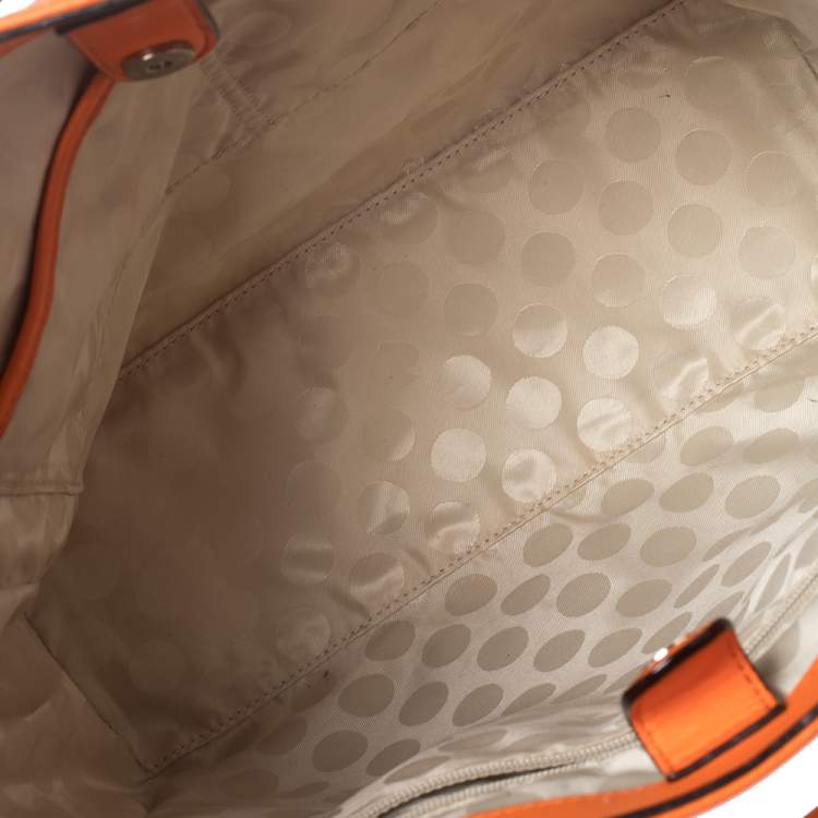 Pre Owned Kate Spade Multicolor Leather And Canvas Bourbon Street Tote